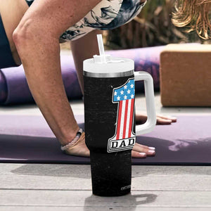 Gifts For Dad Tumbler With Handle Top Dad American Patriotic