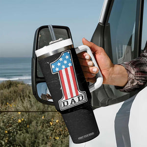 Gifts For Dad Tumbler With Handle Top Dad American Patriotic