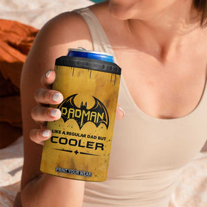 Funny Gifts For Dad 4 in 1 Can Cooler Tumbler Dad Man Black Bat Like A Regular Dad But Cooler TB09 Print Your Wear