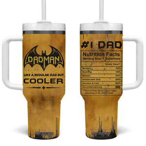 Funny Gifts For Dad Tumbler With Handle Dad Man Black Bat Like A Regular Dad But Cooler TB09 One Size: 40 oz Yellow Print Your Wear