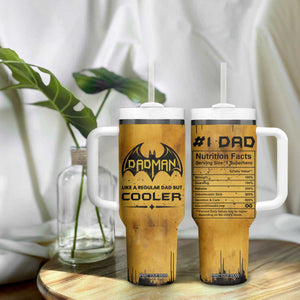 Funny Gifts For Dad Tumbler With Handle Dad Man Black Bat Like A Regular Dad But Cooler TB09 Print Your Wear