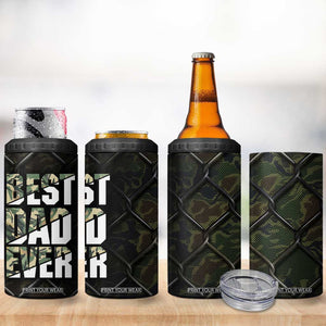 Best Dad Ever Camo 4 in 1 Can Cooler Tumbler TB09 Print Your Wear