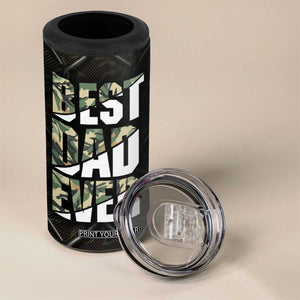 Best Dad Ever Camo 4 in 1 Can Cooler Tumbler TB09 Print Your Wear