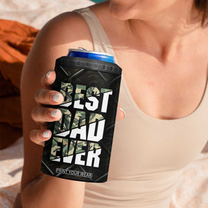 Best Dad Ever Camo 4 in 1 Can Cooler Tumbler TB09 Print Your Wear