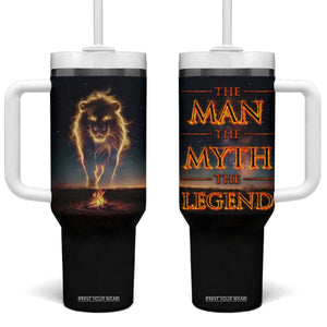 Gifts For Dad Tumbler With Handle The Man The Myth The Legend Strong Lion TB09 One Size: 40 oz Night Print Your Wear