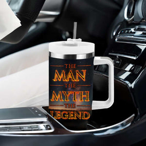 Gifts For Dad Tumbler With Handle The Man The Myth The Legend Strong Lion TB09 Print Your Wear