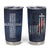 Blessed Dad Christian Tumbler Cup Christ Cross Patriotic American Flag TB09 Blue Print Your Wear