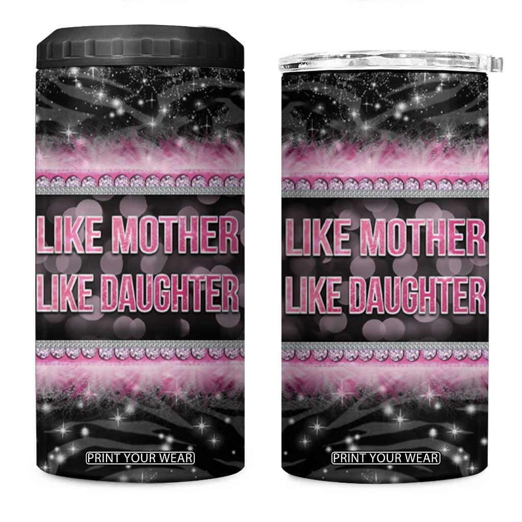 Gifts For Mom 4 in 1 Can Cooler Tumbler Like Mother Like Daughter Slay Mom TB09 One Size: 16 oz Black Pink Print Your Wear