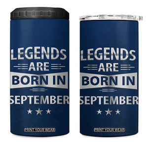 Funny Birthday Gifts For Men 4 in 1 Can Cooler Tumbler Legends Are Born In September TB09 One Size: 16 oz Navy Print Your Wear