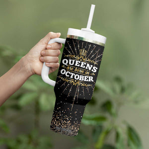 Birthday Gifts For Women Tumbler With Handle Queens Are Born In October TB09 Print Your Wear