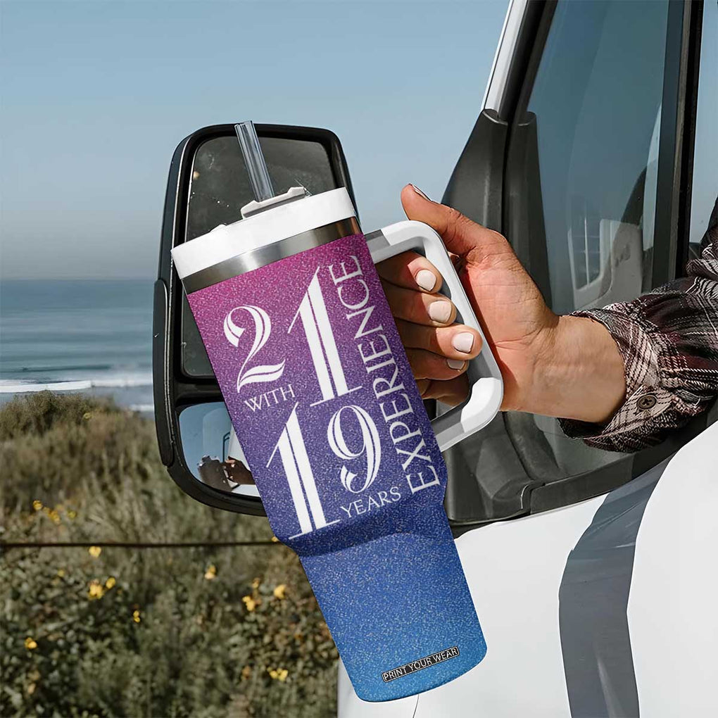 Funny Birthday Gifts Tumbler With Handle 21 With 19 Years Experience TB09 Print Your Wear