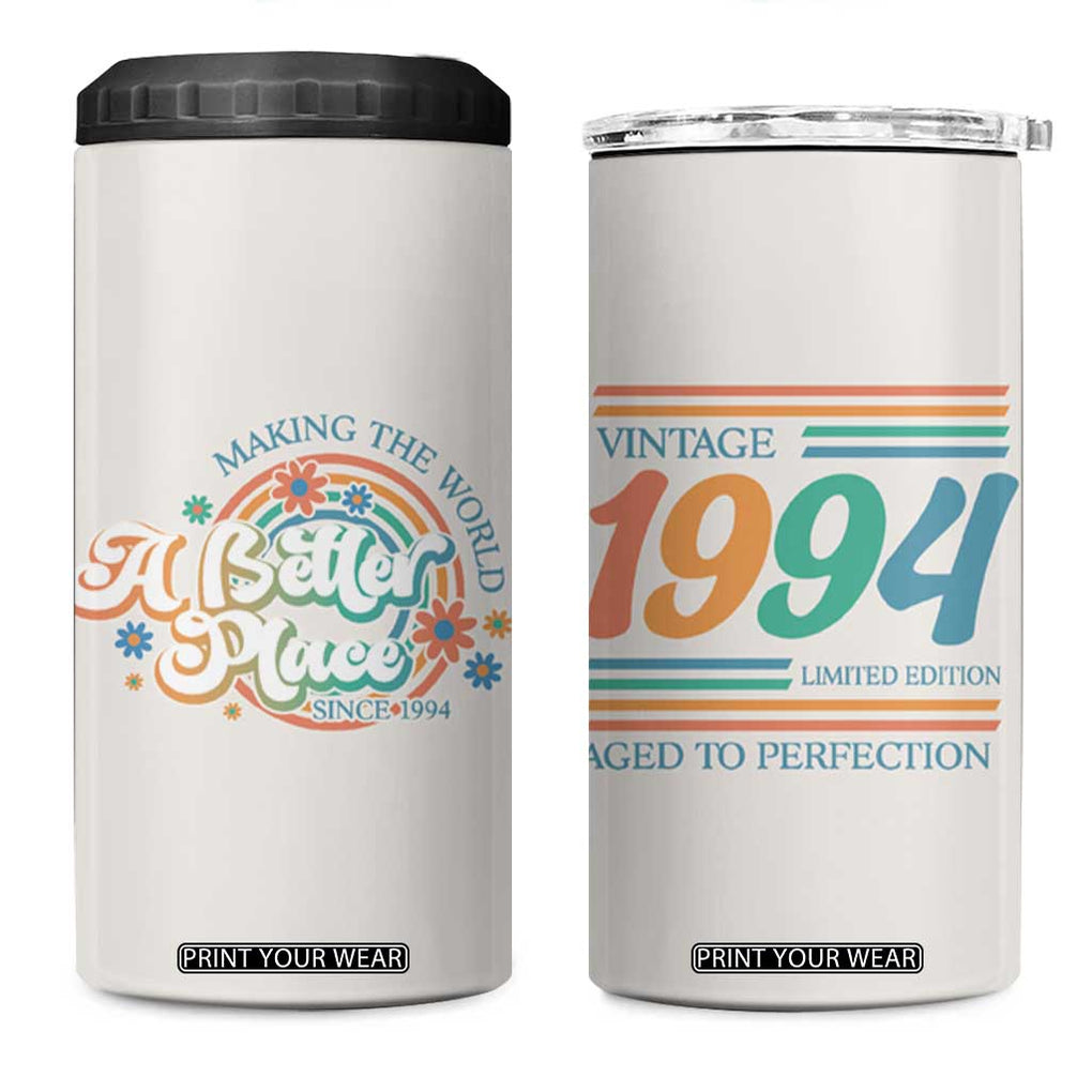 Funny Birthday Gifts For Women 4 in 1 Can Cooler Tumbler Aged To Perfection 30th Birthday Making The World A Better Place Since 1994 TB09 One Size: 16 oz Beige Print Your Wear