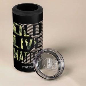 Gifts For Old Men 4 in 1 Can Cooler Tumbler Old Lives Matter Camo Funny Birthday Gift TB09 Print Your Wear