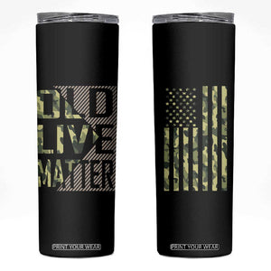 Gifts For Old Men Skinny Tumbler Old Lives Matter Camo Funny Birthday Gift TB09 Black Print Your Wear