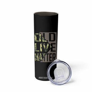 Gifts For Old Men Skinny Tumbler Old Lives Matter Camo Funny Birthday Gift TB09 Print Your Wear