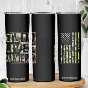 Gifts For Old Men Skinny Tumbler Old Lives Matter Camo Funny Birthday Gift TB09 Print Your Wear