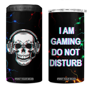 Gifts For Gamer 4 in 1 Can Cooler Tumbler I Am Gaming Do Not Disturb TB09 One Size: 16 oz Black Print Your Wear