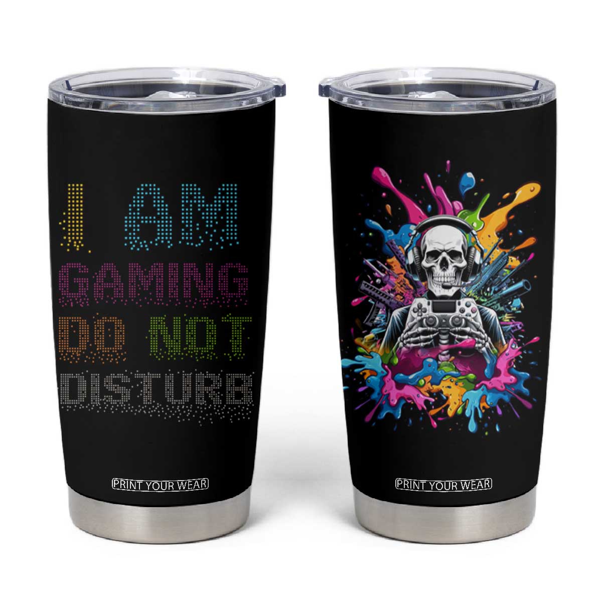 Funny Gamer Tumbler Cup I Am Gaming Do Not Disturb TB09 Black Print Your Wear