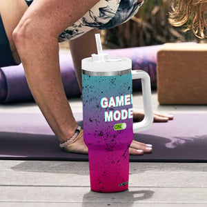 Funny Gamer Tumbler With Handle I Paused My Game To Be Here TB09 Print Your Wear