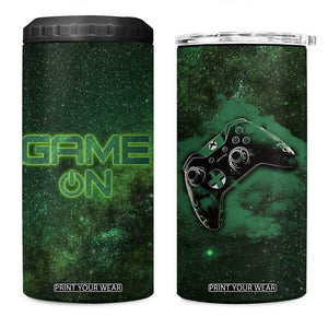 Funny Gamer 4 in 1 Can Cooler Tumbler Gamer Mode On Gifts For Teenage Boys Men TB09 One Size: 16 oz Green Galaxy Print Your Wear