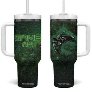 Funny Gamer Tumbler With Handle Gamer Mode On Gifts For Teenage Boys Men TB09 One Size: 40 oz Green Galaxy Print Your Wear