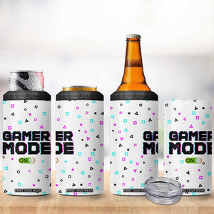 Gifts For Gamer 4 in 1 Can Cooler Tumbler Gamer Mode On Gaming Teenage Boys Men TB09 Print Your Wear