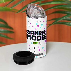 Gifts For Gamer 4 in 1 Can Cooler Tumbler Gamer Mode On Gaming Teenage Boys Men TB09 Print Your Wear