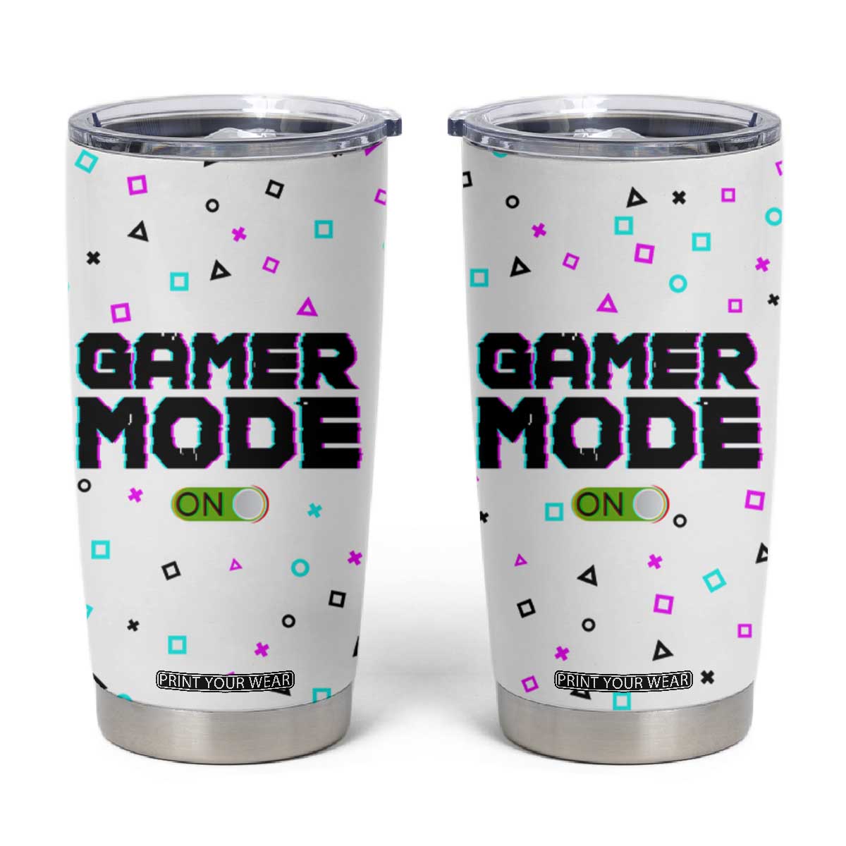 Gifts For Gamer Tumbler Cup Gamer Mode On Gaming Teenage Boys Men TB09 White Print Your Wear