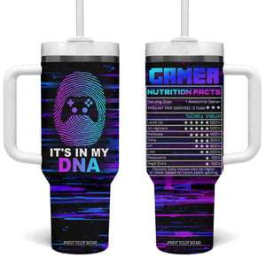 Funny Gamer Tumbler With Handle Gaming Is My DNA TB09 One Size: 40 oz Wave Interference Print Your Wear