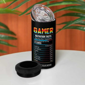 Funny Gamer Nutrition Facts 4 in 1 Can Cooler Tumbler TB09 Print Your Wear