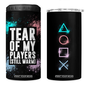 Funny Gamer 4 in 1 Can Cooler Tumbler Tears Of My Players Gaming Teenage Boys Men TB09 One Size: 16 oz Black Print Your Wear