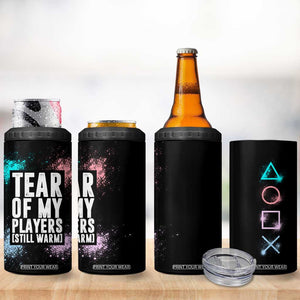 Funny Gamer 4 in 1 Can Cooler Tumbler Tears Of My Players Gaming Teenage Boys Men TB09 Print Your Wear