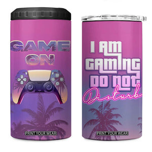 Funny Gamer 4 in 1 Can Cooler Tumbler I Am Gaming Do Not Disturb Game On TB09 One Size: 16 oz Sunset Print Your Wear