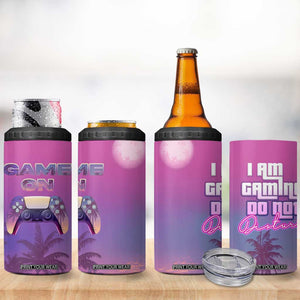 Funny Gamer 4 in 1 Can Cooler Tumbler I Am Gaming Do Not Disturb Game On TB09 Print Your Wear