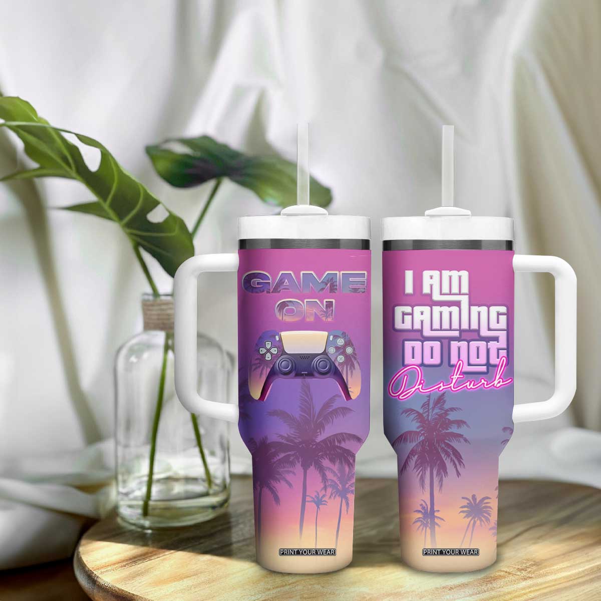 Funny Gamer Tumbler With Handle I Am Gaming Do Not Disturb Game On TB09 Print Your Wear