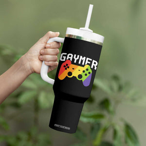 Funny LGBT Gay Gamer Tumbler With Handle Gaymer Like A Regular Gamer But Way Gayer TB09 Print Your Wear