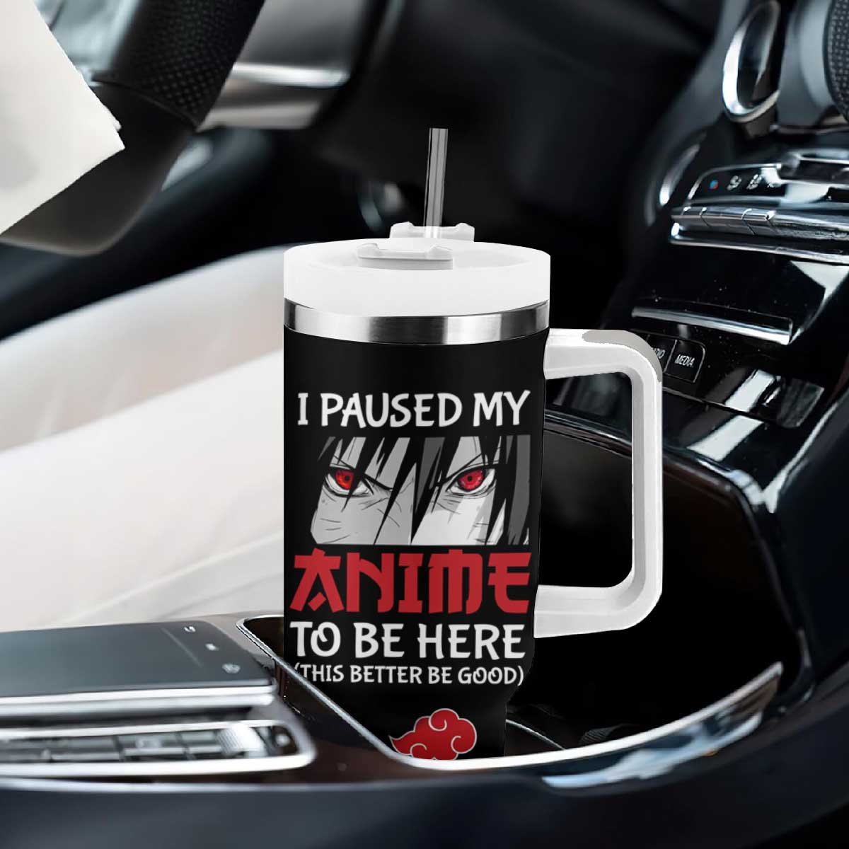 Gift For Anime Lover Tumbler With Handle I Paused My Anime To Be Here TB09 Print Your Wear