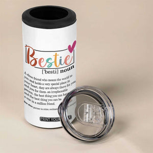 Gifts for Best Friends 4 in 1 Can Cooler Tumbler Bestie Definition TB09 Print Your Wear