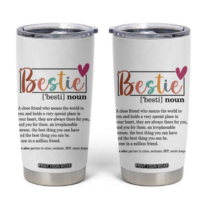 Gifts for Best Friends Tumbler Cup Bestie Definition TB09 White Print Your Wear