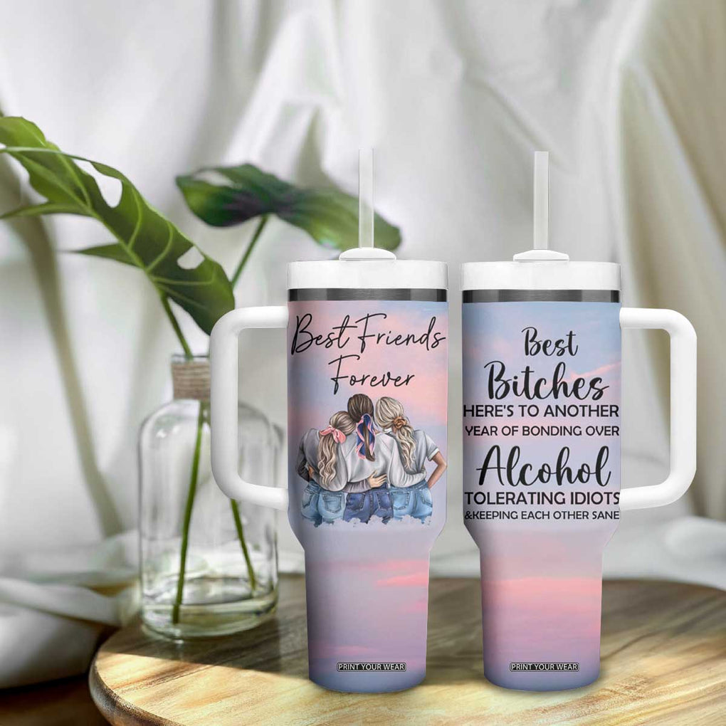 Friendship Gifts Tumbler With Handle Best Friends Forever TB09 Print Your Wear
