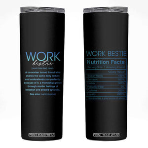 Gifts for Coworker Skinny Tumbler Work Bestie Definition TB09 Black Print Your Wear