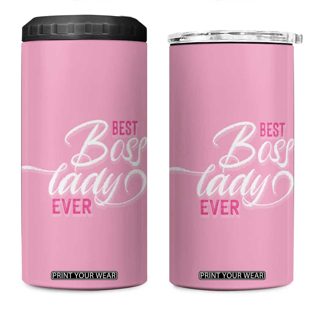 Gifts for Female Boss 4 in 1 Can Cooler Tumbler Best Boss Lady Ever TB09 One Size: 16 oz Pink Print Your Wear