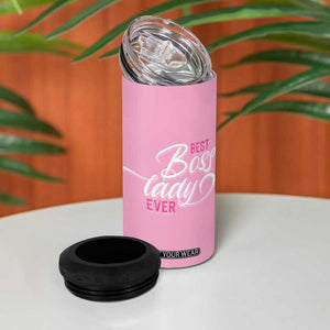 Gifts for Female Boss 4 in 1 Can Cooler Tumbler Best Boss Lady Ever TB09 Print Your Wear