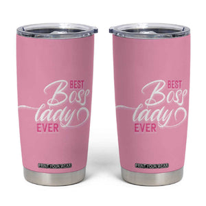 Gifts for Female Boss Tumbler Cup Best Boss Lady Ever TB09 Pink Print Your Wear