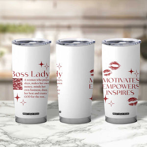 Best Boss Gifts for Women Tumbler Cup Boss Lady Definition Motivates Empowers Inspires TB09 Print Your Wear