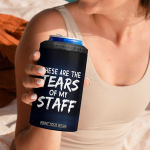 Funny Boss 4 in 1 Can Cooler Tumbler These Are The Tears Of My Staff TB09 Print Your Wear