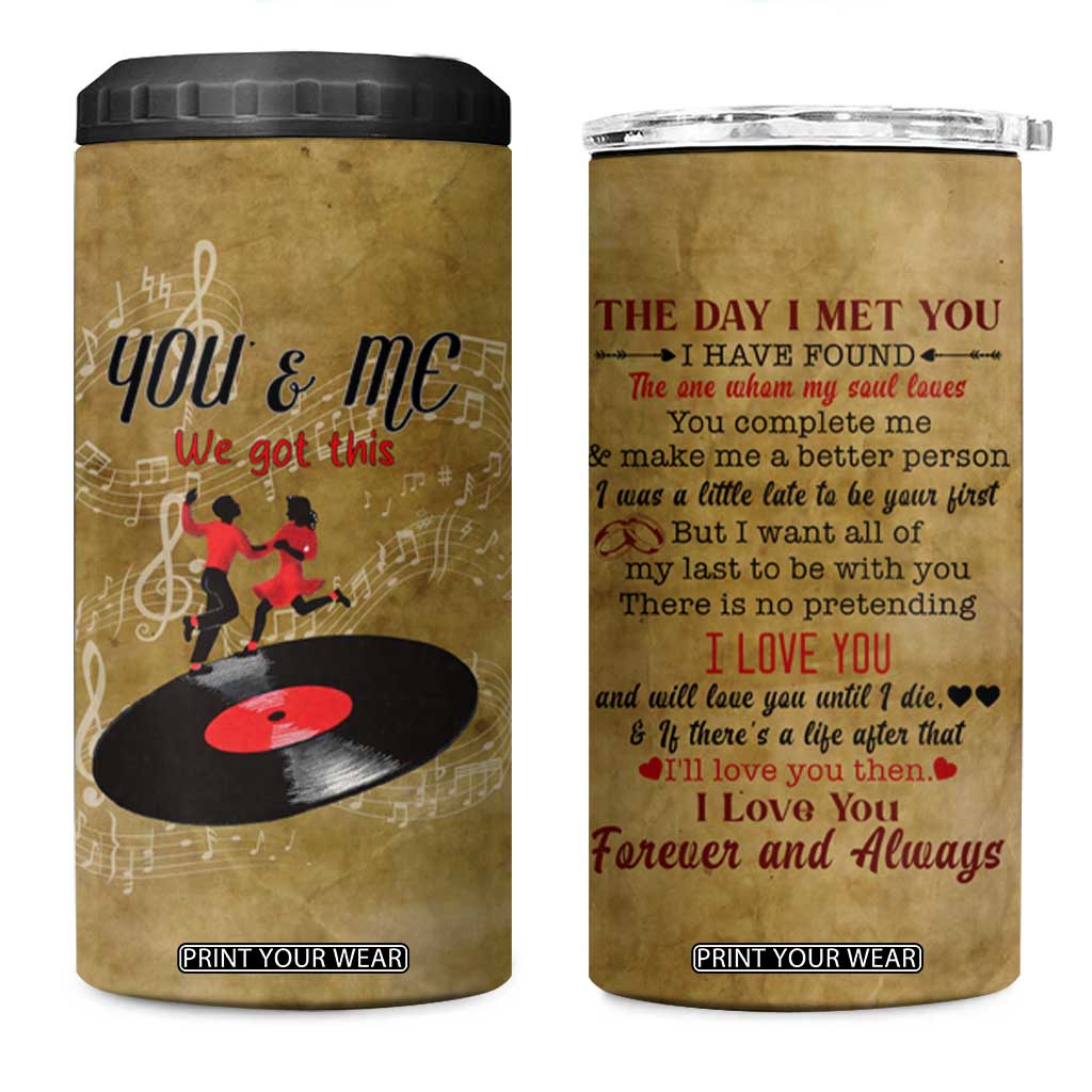 Gifts for Couple 4 in 1 Can Cooler Tumbler The Day I Met You Love You Forever And Always Valentine Anniversary