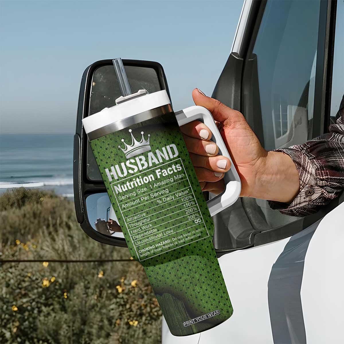 Gifts for Husband Tumbler With Handle Hubby Valentine Anniversary Birthday TB09 Print Your Wear