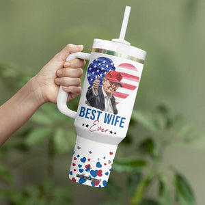 Funny Gifts for Wife Tumbler With Handle Best Wife Ever Trump Anniversary Valentines