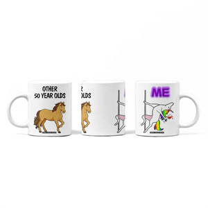 50th Birthday Coffee Mug Funny Dancing Unicorn 1976 Other 50 Year Olds TB10 Print Your Wear